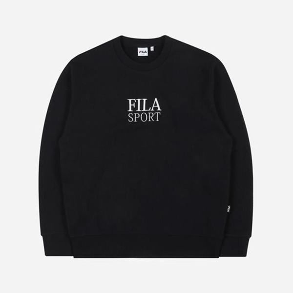 Moletons Fila Homem Pretas - Fila Sport Embroidered En Portugal,PZLQ-18540